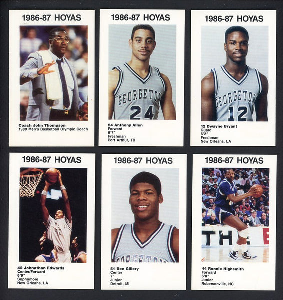 1986 Police Georgetown Hoyas Complete Set 559991