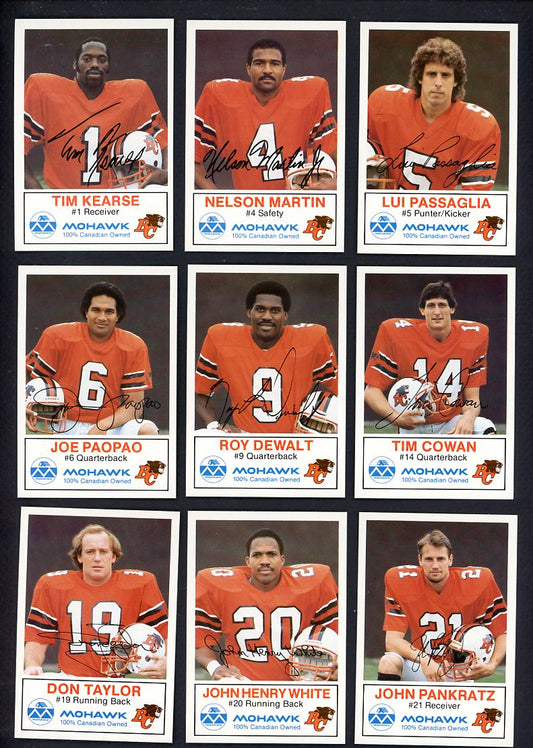 1983 Mohawk B.C. Lions Complete Set 560013