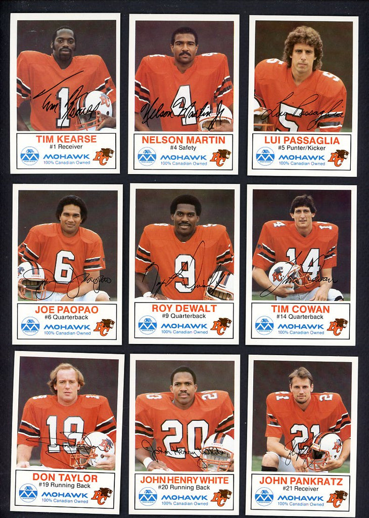 1983 Mohawk B.C. Lions Complete Set 560013