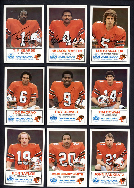 1983 Mohawk B.C. Lions Complete Set 560013