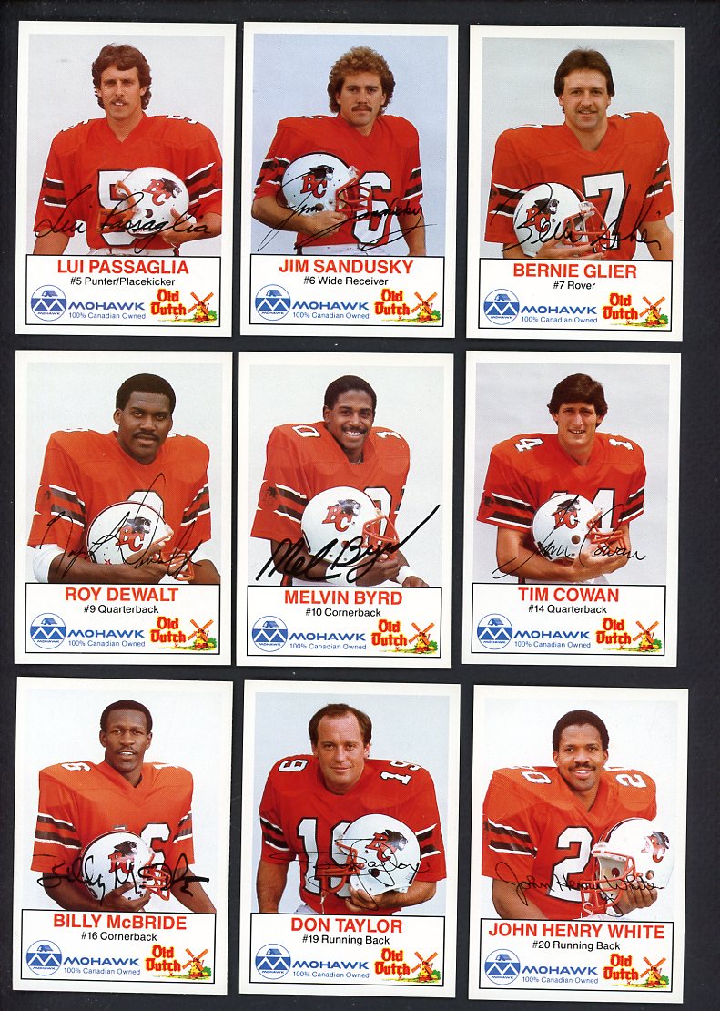 1984 Mohawk B.C. Lions Complete Set 560014