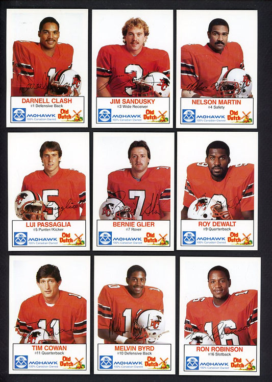 1985 Mohawk B.C. Lions Complete Set 560015