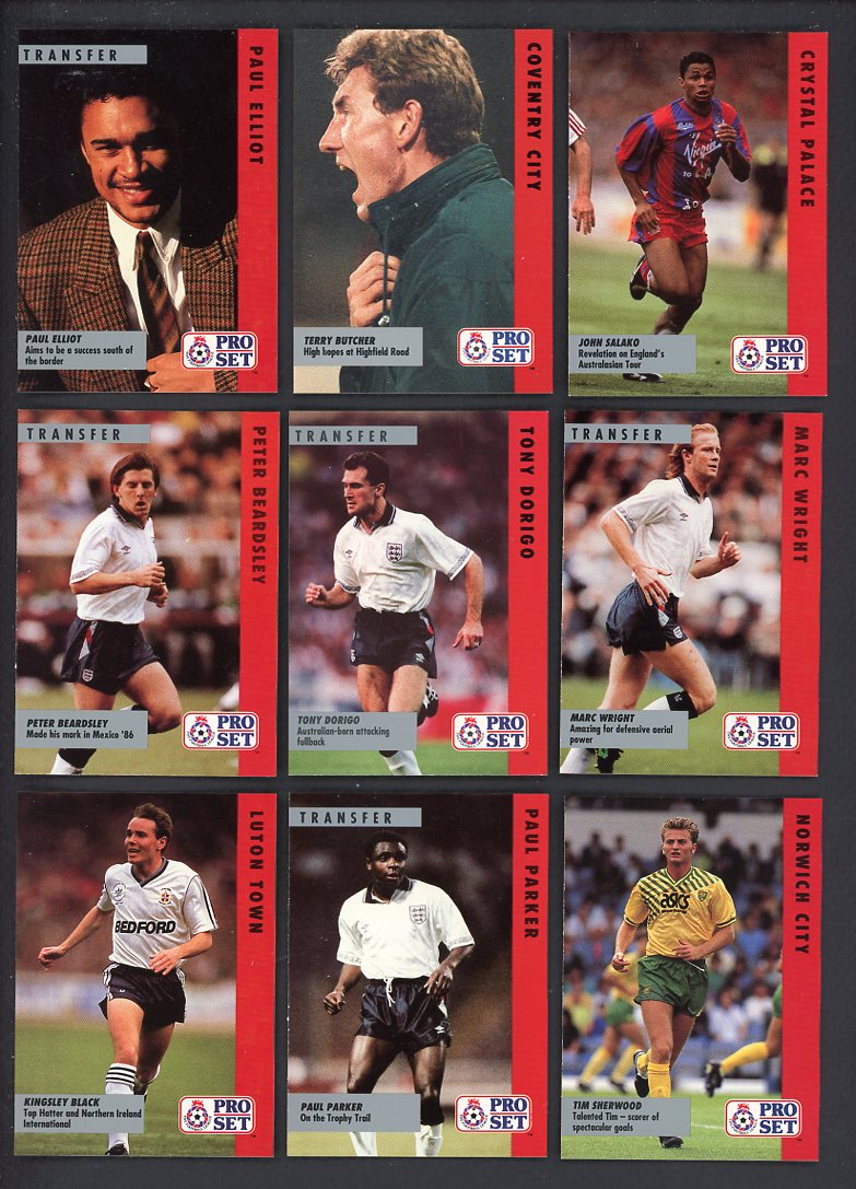 1991 Pro Set The Football League Schedules Complete Set 560032
