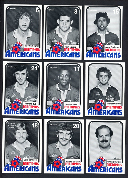 1981 TCMA Memphis Americans Complete Set 560042