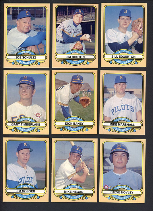 1983 Renata Galasso 1969 Seattle Pilots Complete Set Bouton Signed 560084