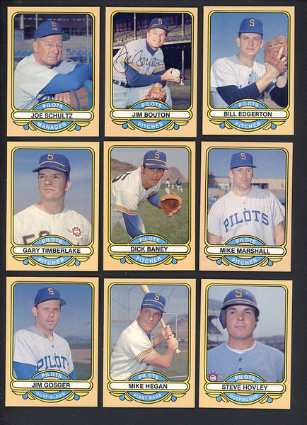 1983 Renata Galasso 1969 Seattle Pilots Complete Set Bouton Signed 560084