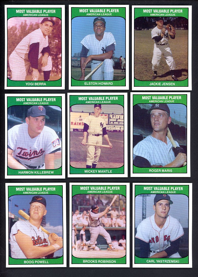 1985 TCMA A.L. Most Valuable Players Complete Set 560093