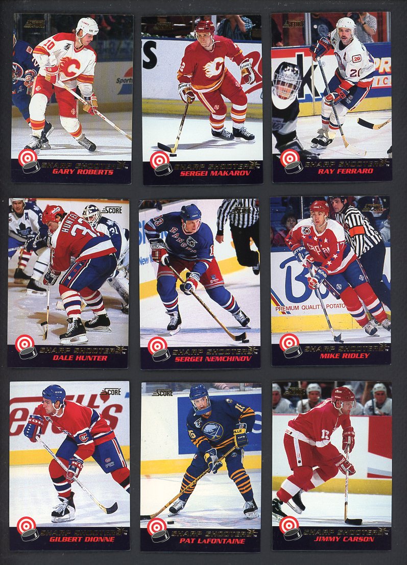 1992 Score Hockey Sharp Shooters Complete Set 560122