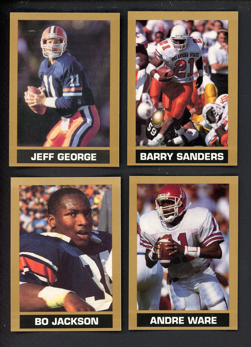1990 All American Football College Sensations Complete Set 560144