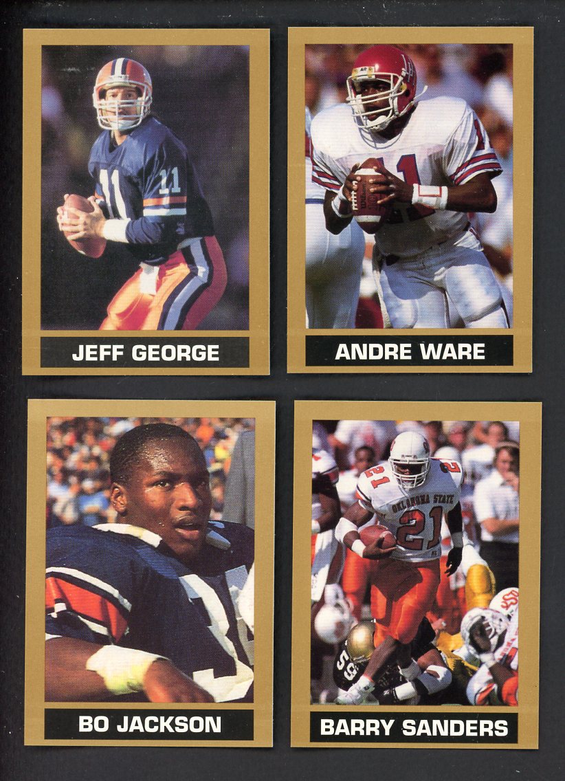 1990 All American Football College Sensations Complete Set 560145