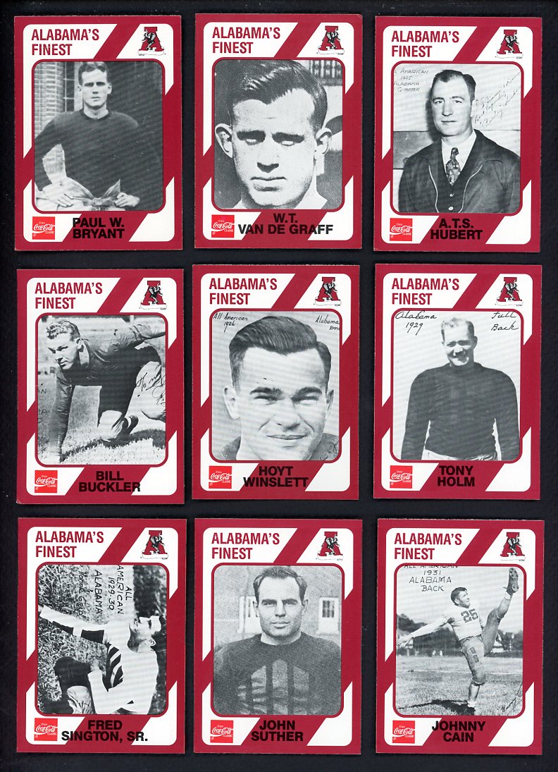 1989 Collegiate Collection Alabama Crimson Tide Complete Set 560148