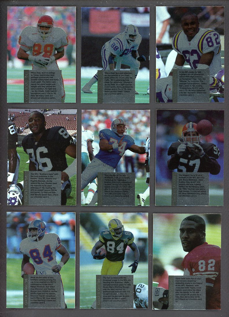 1993 1994 Playoff Football Checklists Complete Set Lot of 2 560153