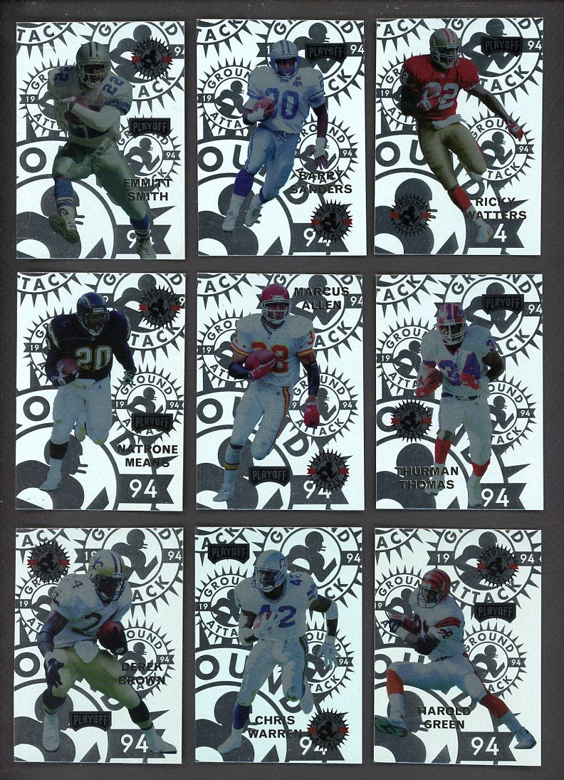 1994 Playoff Football Ground Attack Complete Set 560154