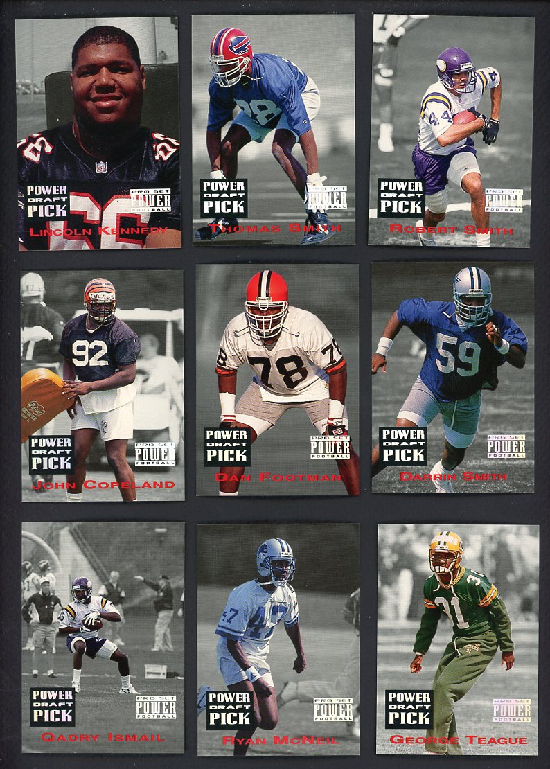 1993 Pro Set Power Football Draft Picks Complete Set 560162