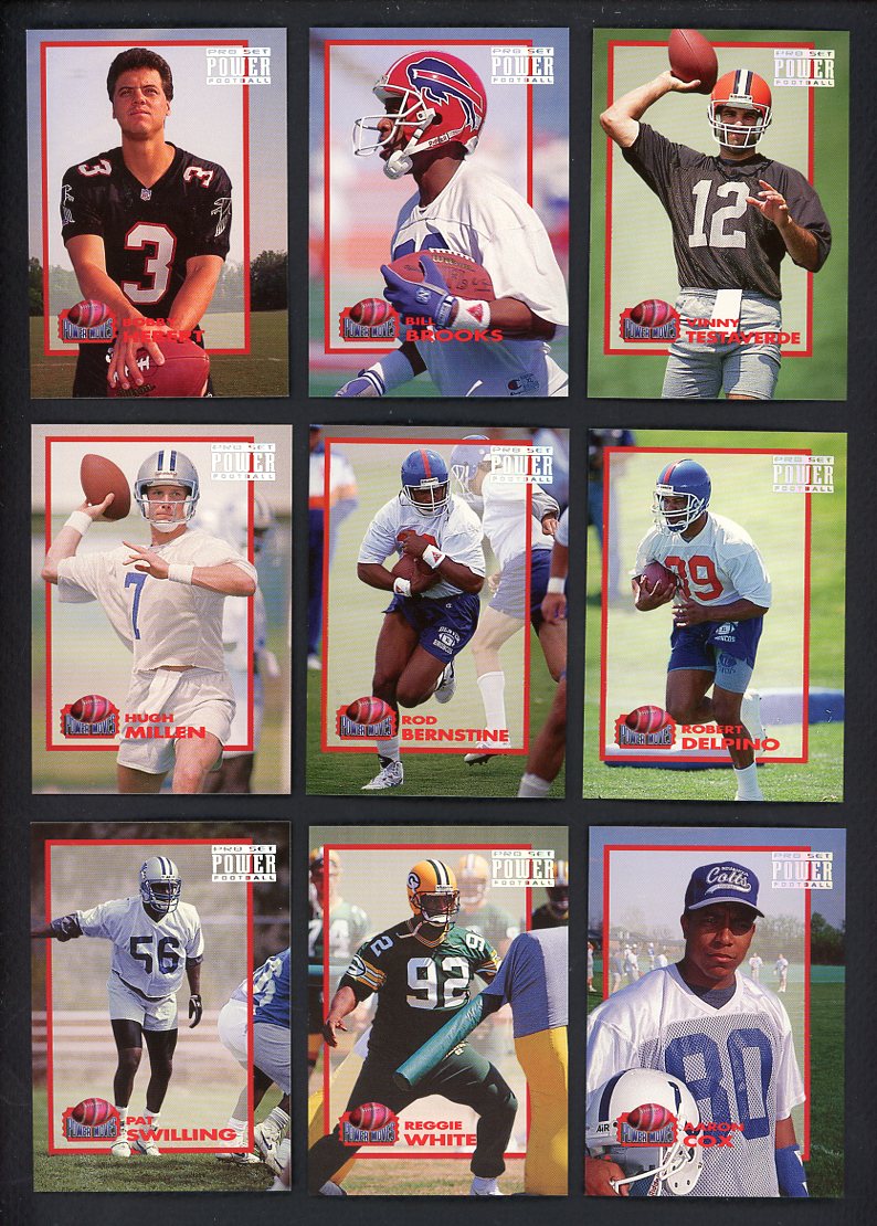1993 Pro Set Power Football Power Moves I Complete Set 560164