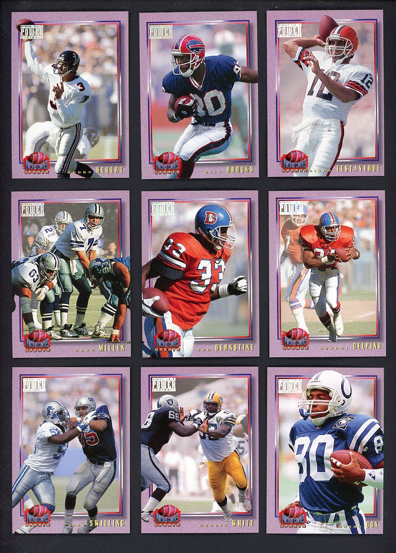1993 Pro Set Power Football Power Moves Update Complete Set 560166