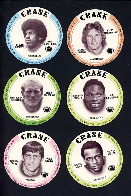 1976 Crane Football Discs Near Set (No Harris) 560212