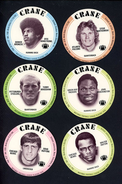 1976 Crane Football Discs Near Set (No Harris) 560212