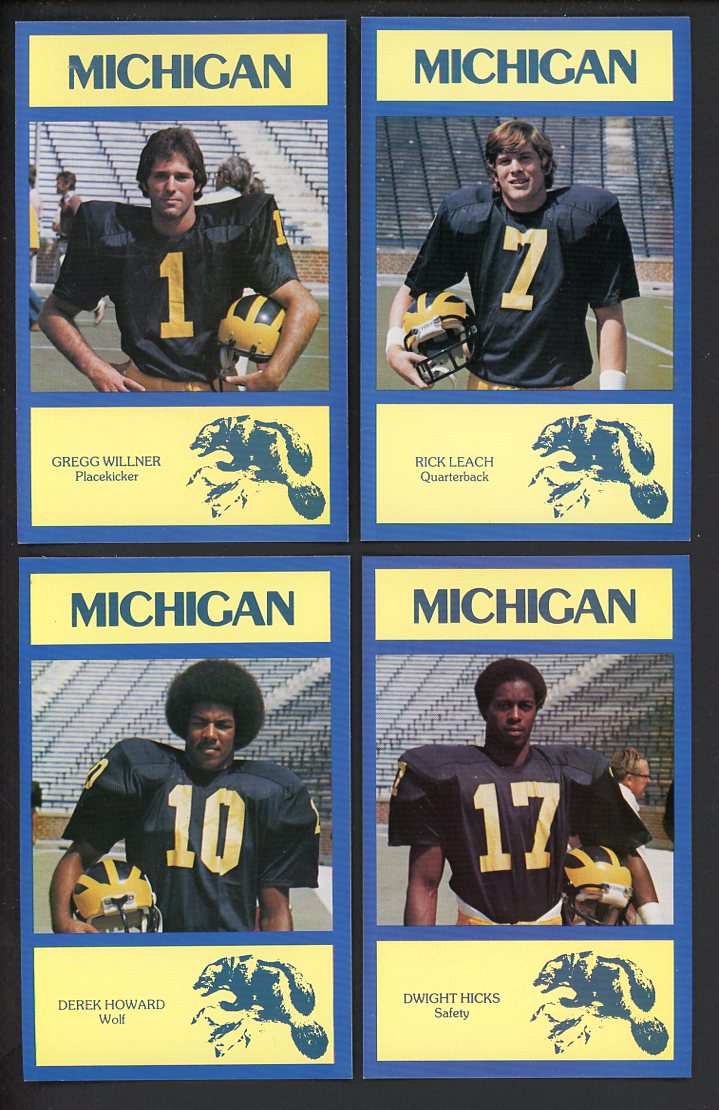 1977 Stommen University Of Michigan Postcards Complete Set 560219