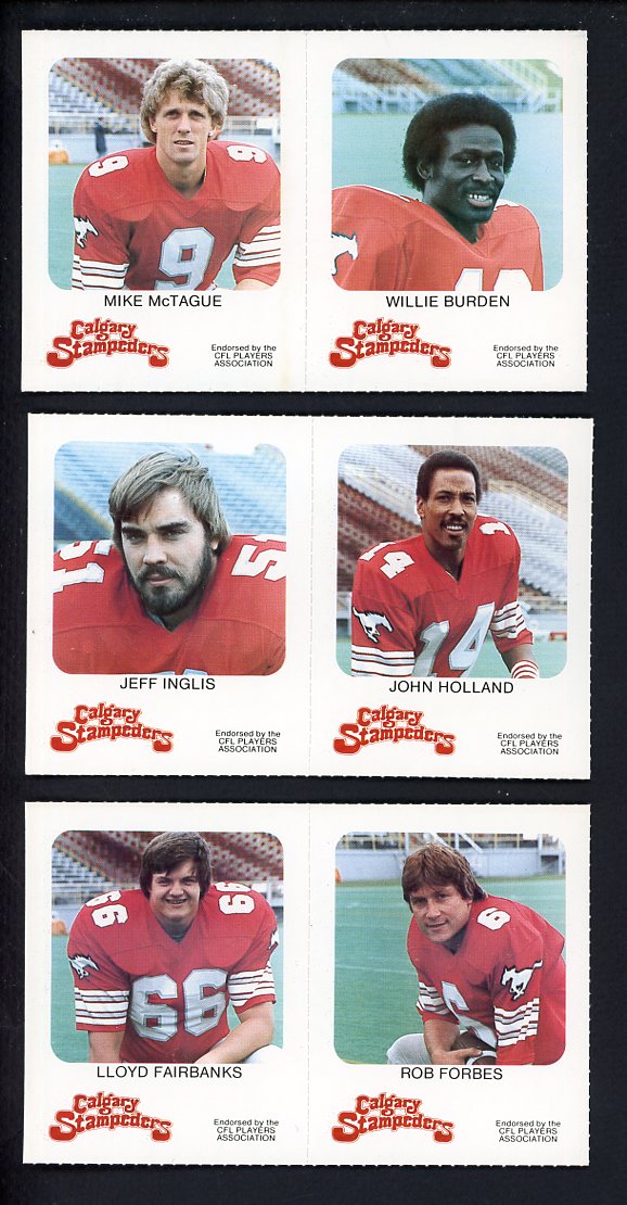 1981 Red Rooster Calgary Stampeders Complete Set 560220
