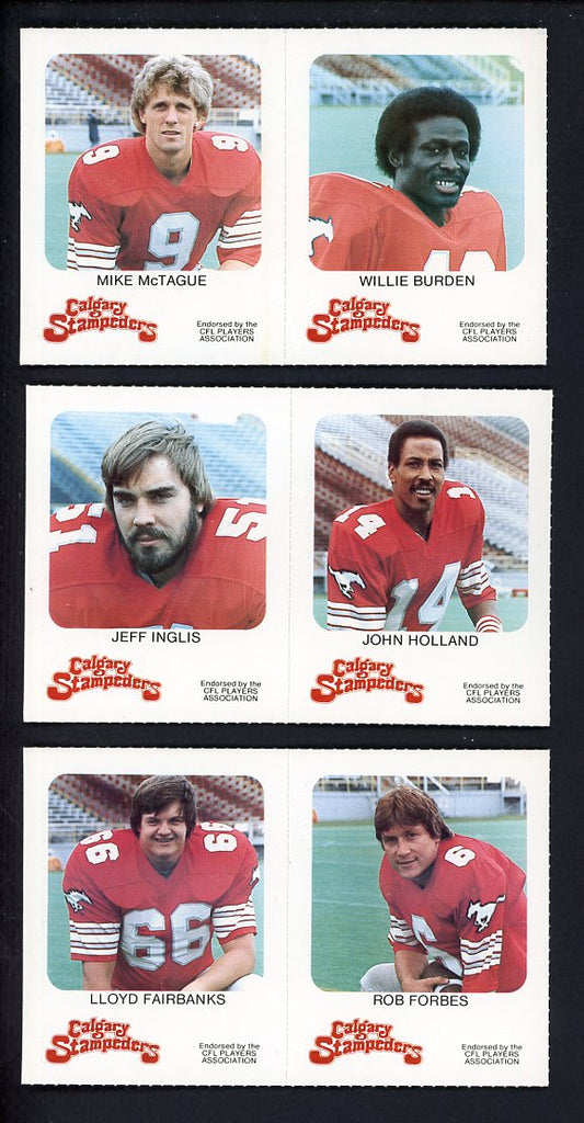 1981 Red Rooster Calgary Stampeders Complete Set 560220
