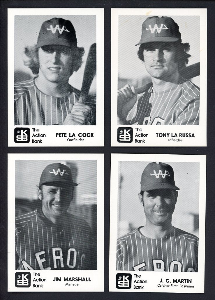 1973 KSB Wichita Aeros Part Set Lot 8 Diff Tony Larussa 560292