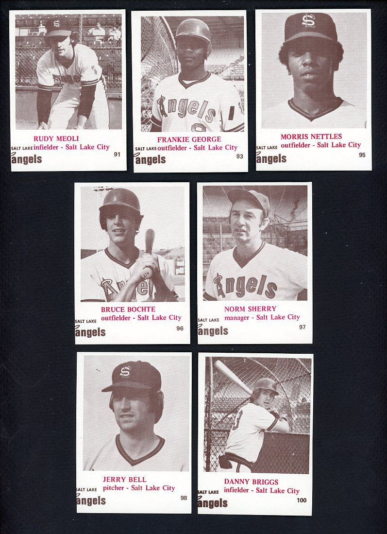 1974 Caruso Salt Lake City Angels Part Set Lot 7 Diff Norm Sherry 560297