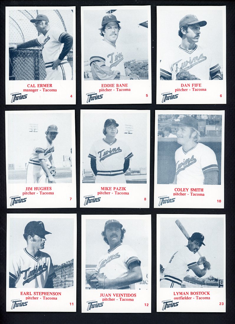 1974 Caruso Tacoma Twins Part Set Lot 19 Diff Lyman Bostock 560298