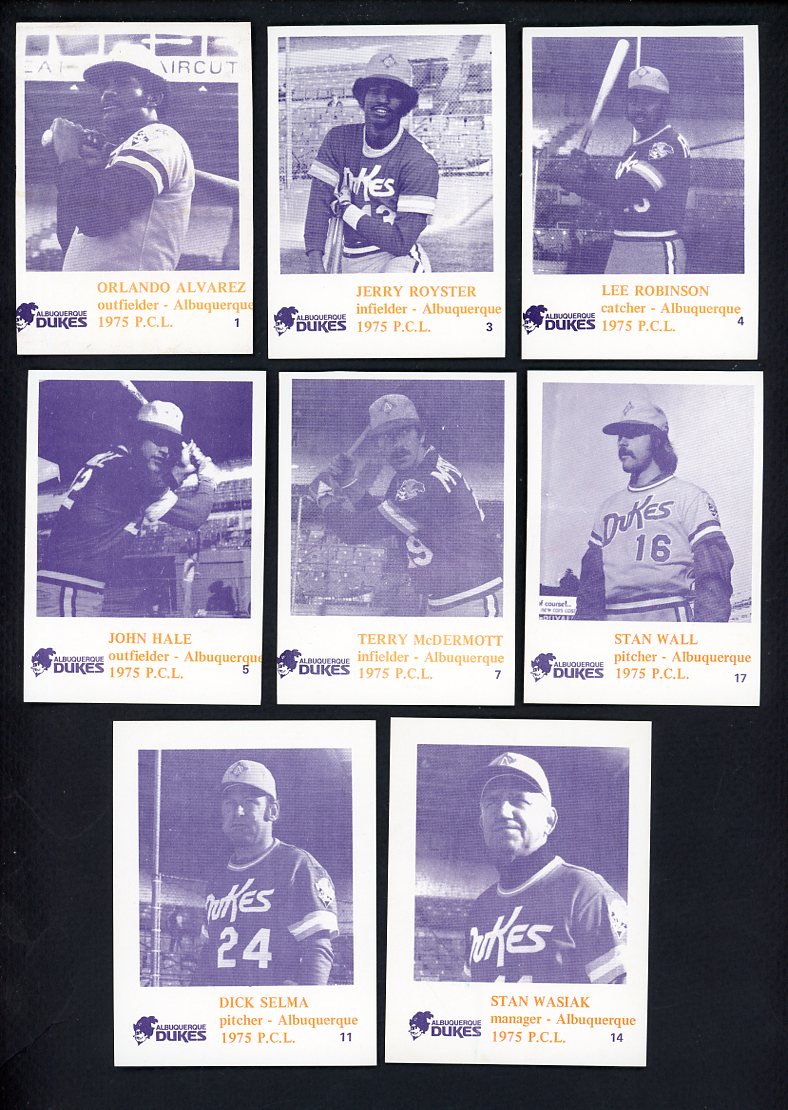 1975 Caruso Albuquerque Dukes Part Set Lot 8 Diff Jerry Royster 560300