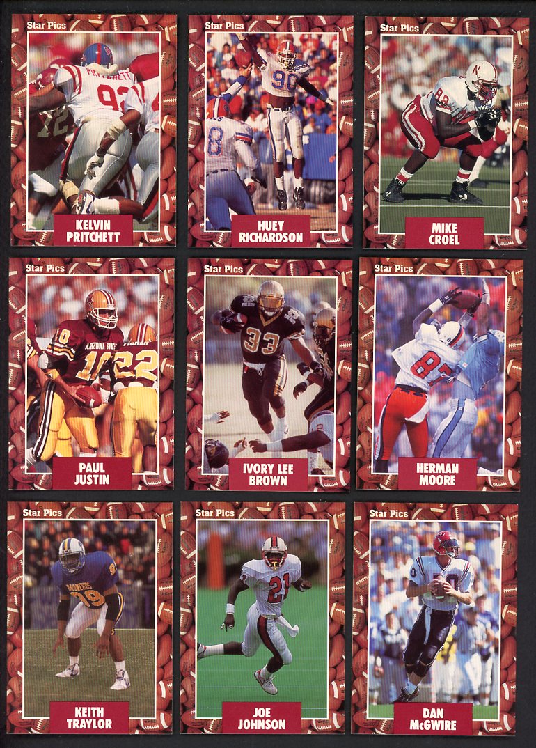 1991 Star Pics Football Complete Set Lot Of 4 560307