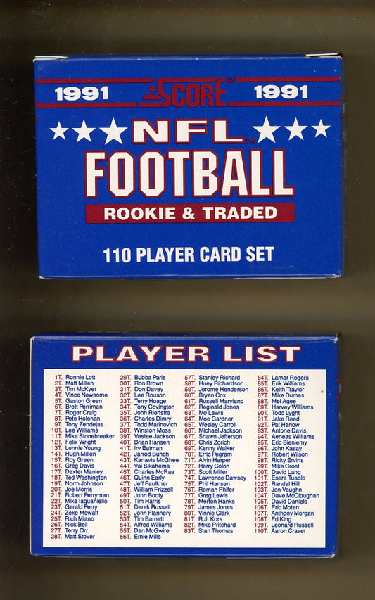 1991 Score Rookie Traded Football Complete Set Lot Of 2 560311