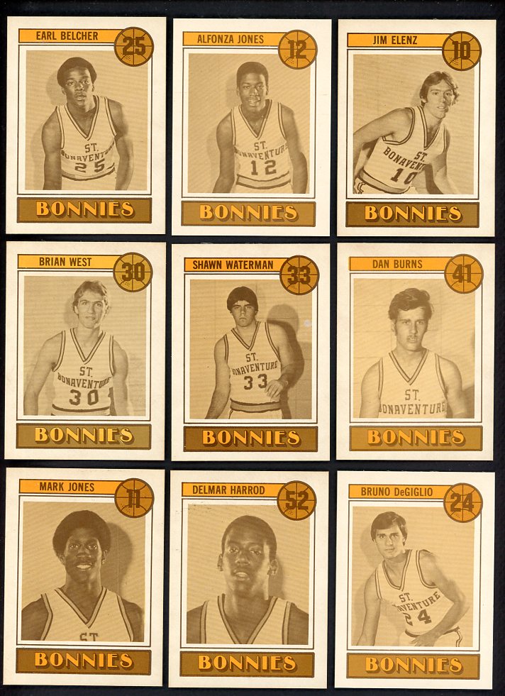 1979 Team Issue St. Bonaventure Basketball Complete Set 560334