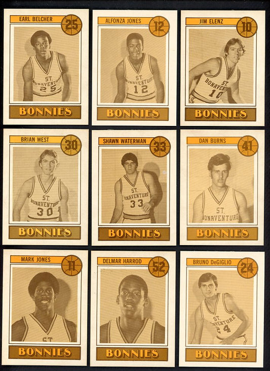 1979 Team Issue St. Bonaventure Basketball Complete Set 560334