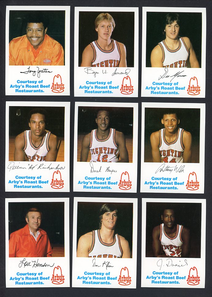 1981 Arbys University Of Illinois Basketball Complete Set 560336