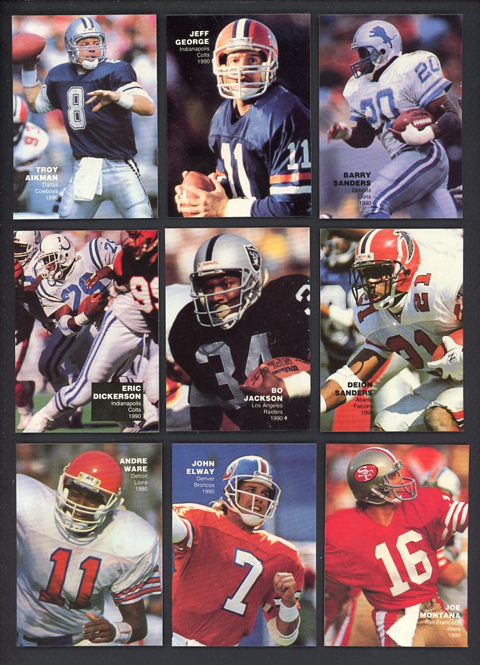 1990 Big League Starz Football Complete Set Lot Of 7 560391