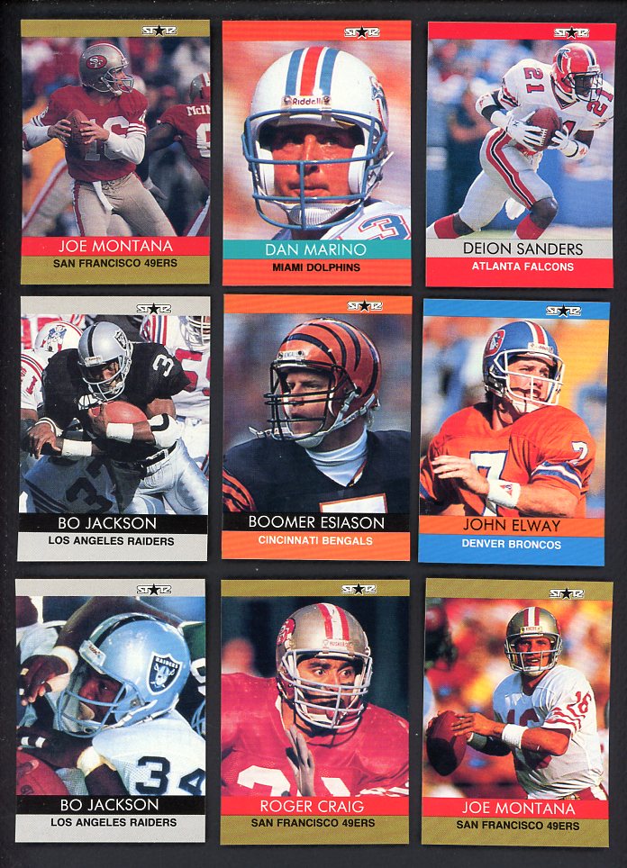 1990-91 Starz Football Complete Set Lot Of 4 560392