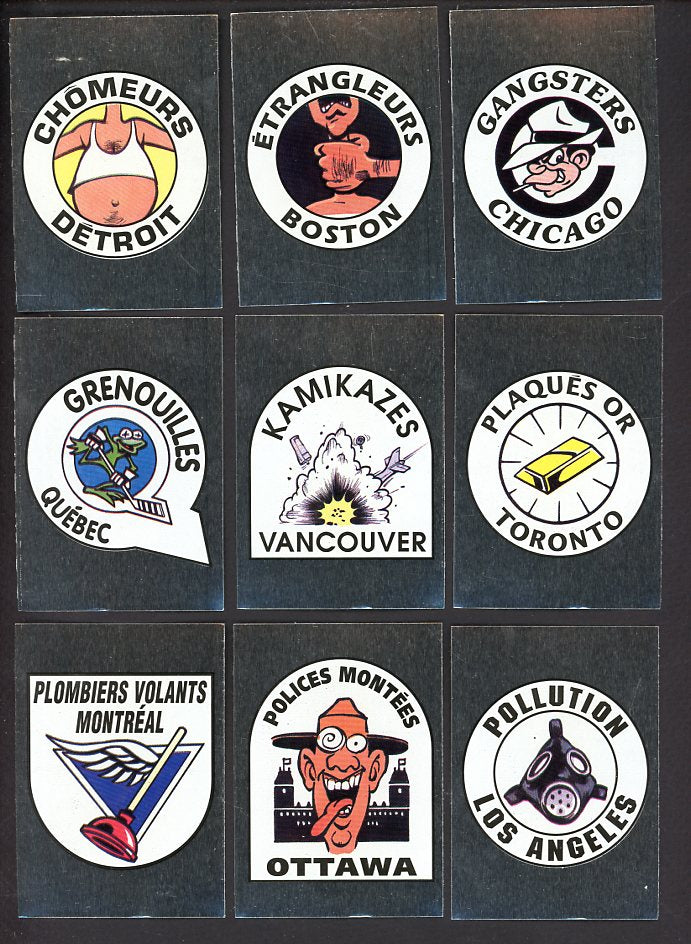 1992 Cartes Action Les Fous Du Hockey Complete Set Lot Of 9 560419