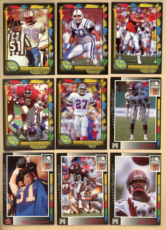 1991 1992 Wild Card Football Complete Set Lot Of 2 560430