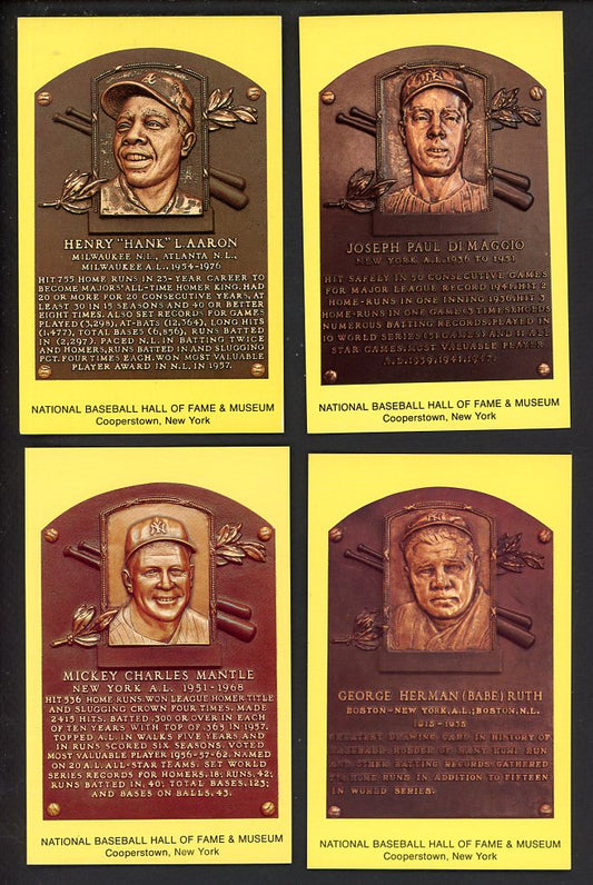 Baseball HOF Plaque Postcard Lot Of 180 Diff Ruth Mantle 560451