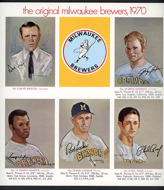 1970 McDonalds Milwaukee Brewers Complete Set 560493