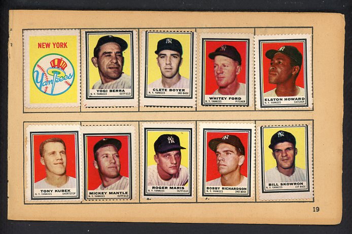 1962 Topps Baseball Stamps Complete Set In Album 560502