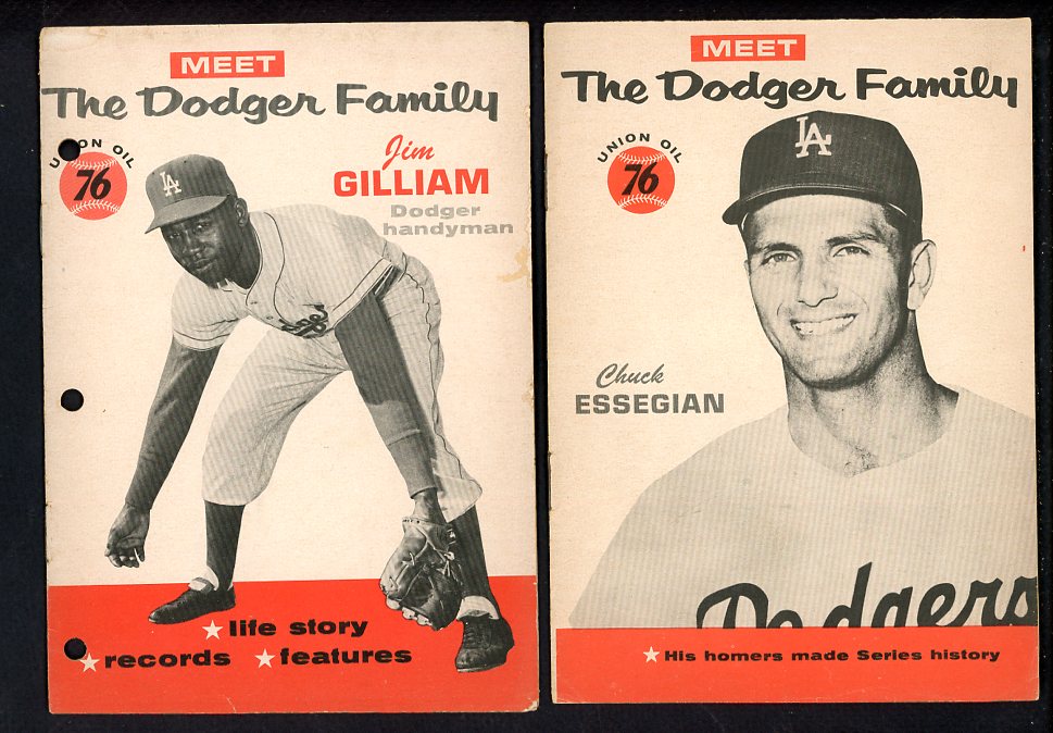 1960 Union Oil Los Angeles Dodgers Booklets Complete Set 560505