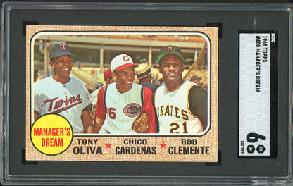 1968 Topps Baseball #480 Roberto Clemente Tony Oliva SGC 6 EX-MT 560542