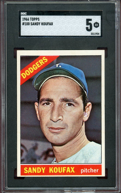 1966 Topps Baseball #100 Sandy Koufax Dodgers SGC 5 EX 560550