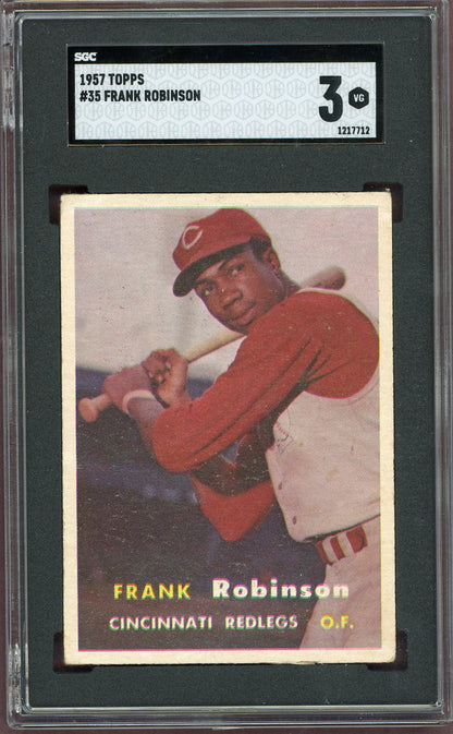 1957 Topps Baseball #035 Frank Robinson Reds SGC 3 VG 560555