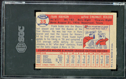 1957 Topps Baseball #035 Frank Robinson Reds SGC 3 VG 560555