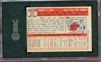 1957 Topps Baseball #025 Whitey Ford Yankees SGC 4.5 VG-EX+ 560556