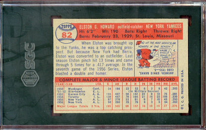 1957 Topps Baseball #082 Elston Howard Yankees SGC 5 EX 560558