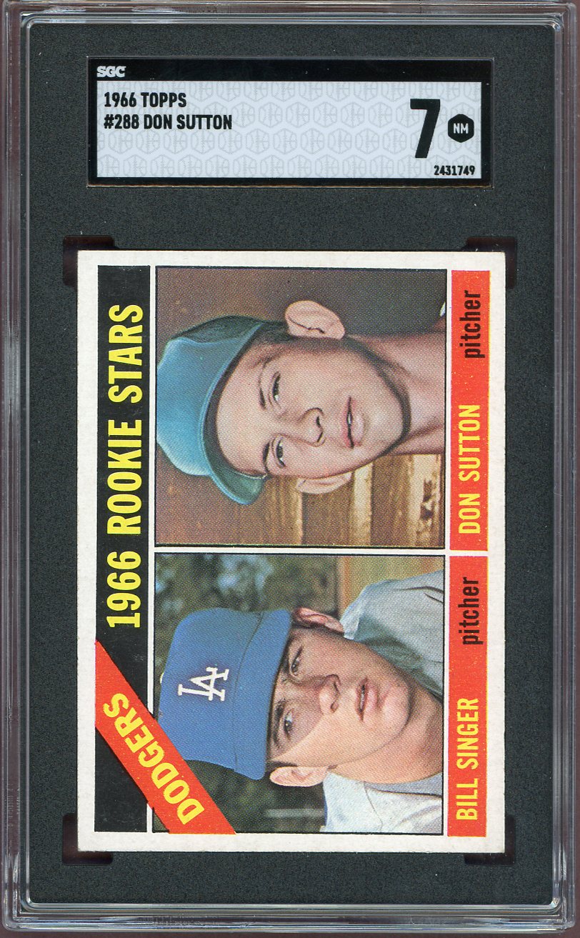 1966 Topps Baseball #288 Don Sutton Dodgers SGC 7 NM 560559