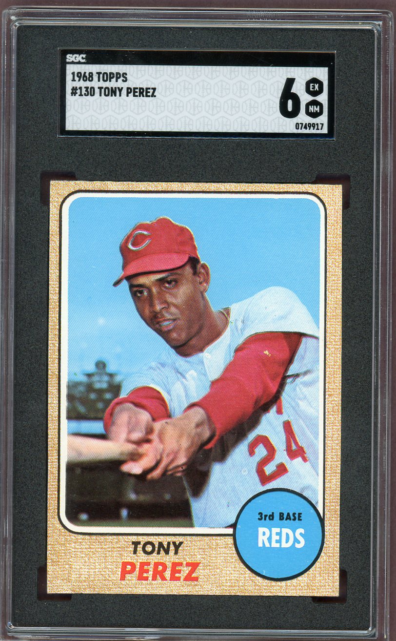 1968 Topps Baseball #130 Tony Perez Reds SGC 6 EX-MT 560567